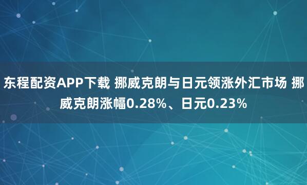 东程配资APP下载 挪威克朗与日元领涨外汇市场 挪威克朗涨幅0.28%、日元0.23%