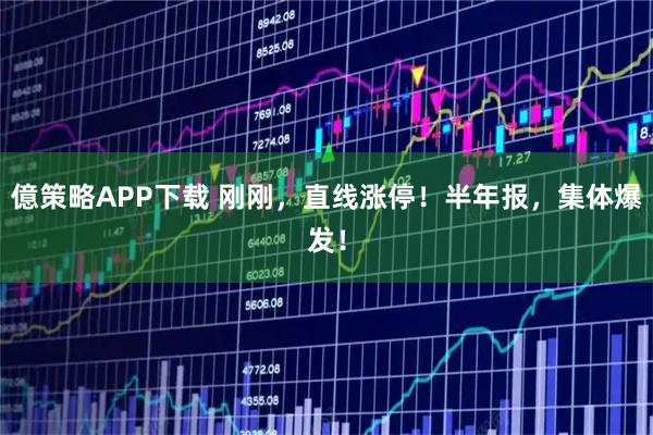 億策略APP下载 刚刚，直线涨停！半年报，集体爆发！